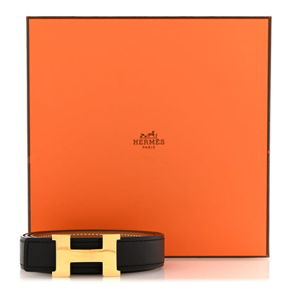 Hermes Swift Epsom 24mm Mini Constance H Belt 85 34 Black Gold 6 of 6