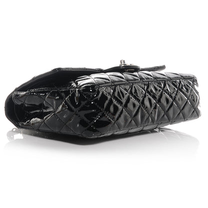 Chanel Patent Medium Double Flap Black 4 of 7