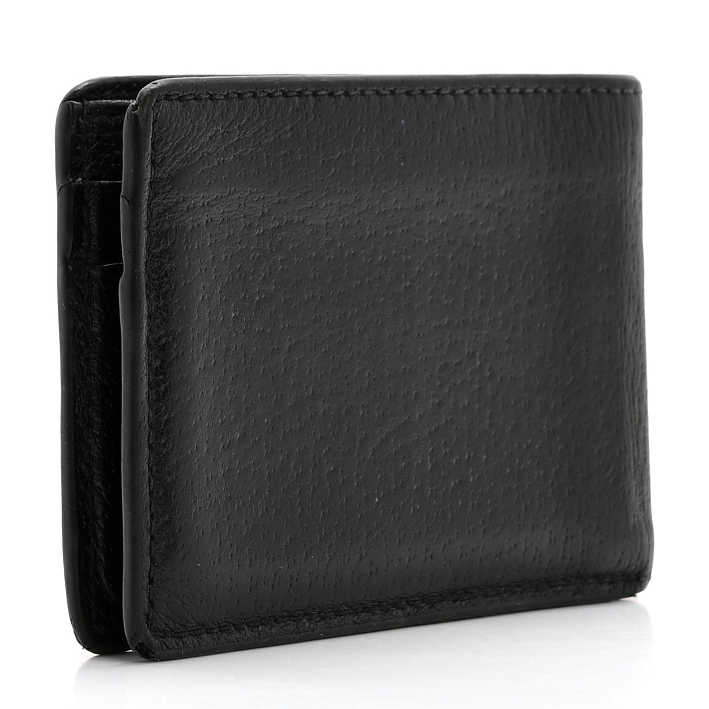 Calfskin Boar Effect GG Marmont Bi-Fold Wallet Black