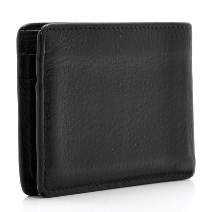Gucci Calfskin Boar Effect GG Marmont Bi-Fold Wallet Black 3 of 11