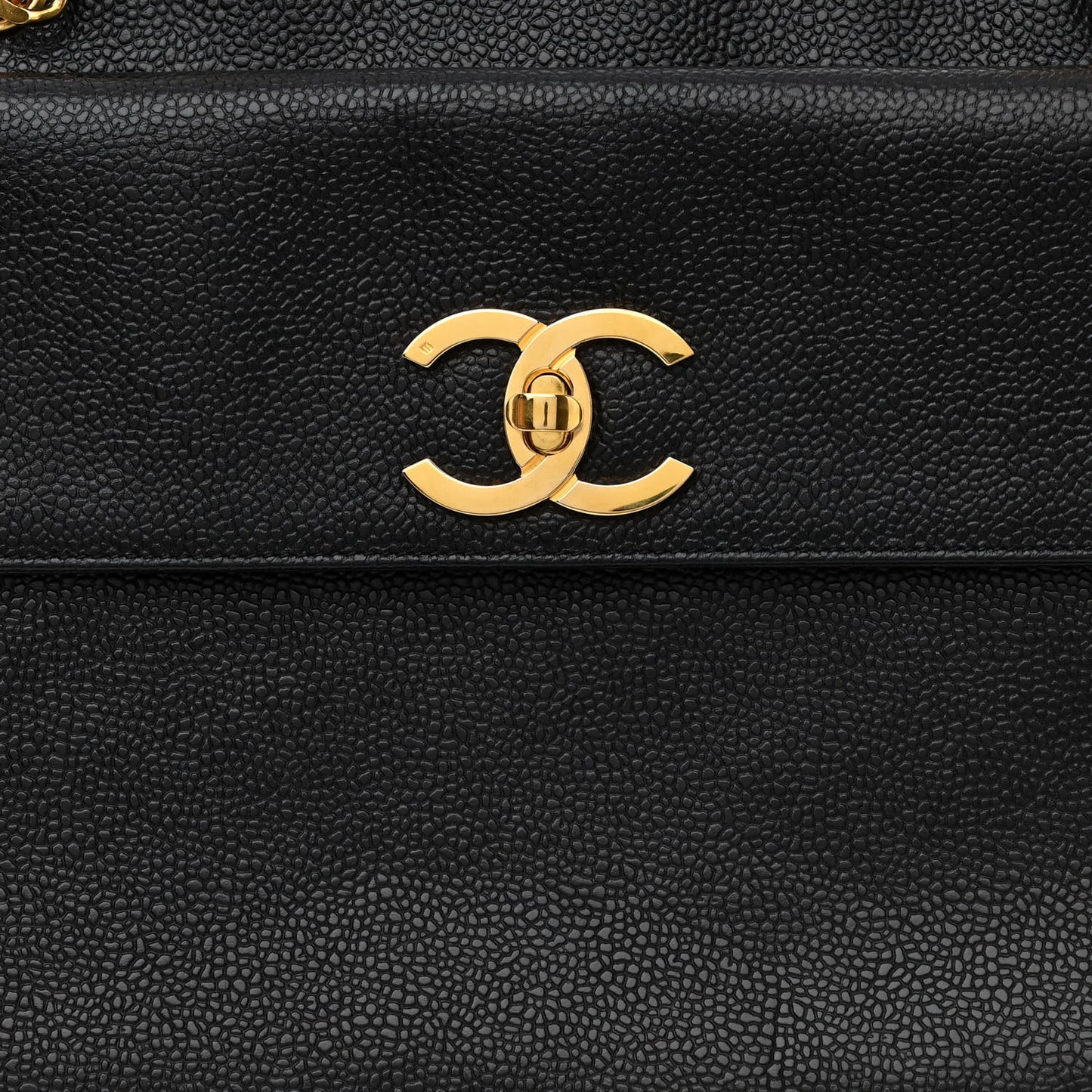 Caviar Flap Shoulder Bag Black