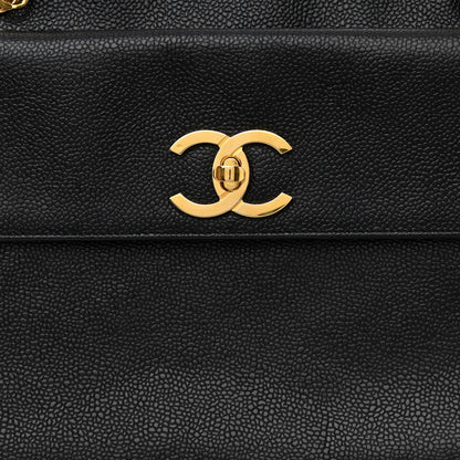 Chanel Caviar Flap Shoulder Bag Black 10 of 13