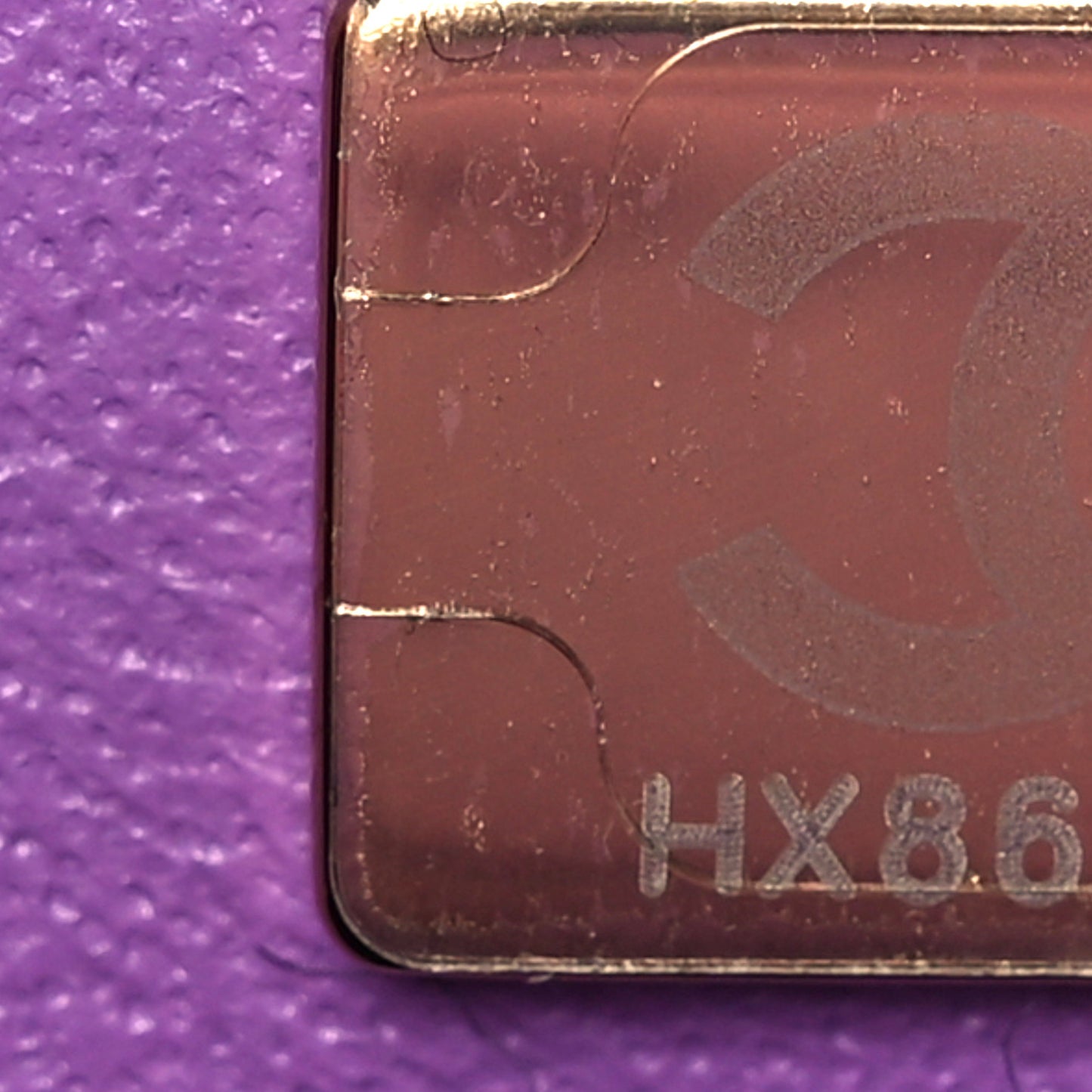 Lambskin Quilted Mini Square Flap Purple