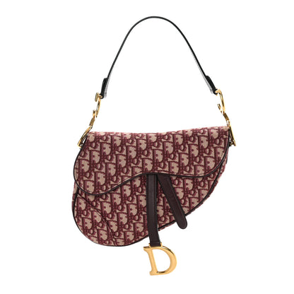 Christian Dior Oblique Saddle Bag Burgundy 1 of 11