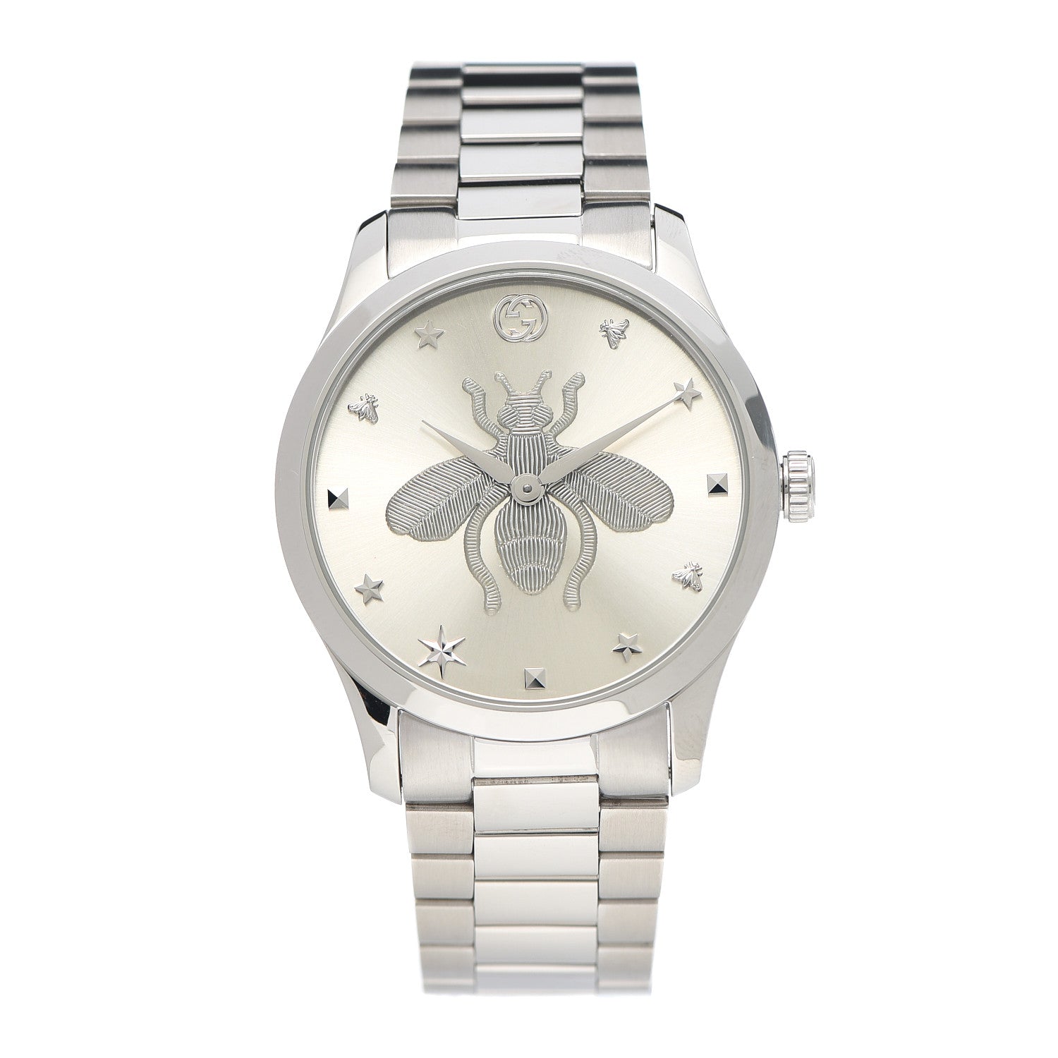 Gucci Stainless Steel 38mm G-Timeless Bee Quartz Watch 1 of 6