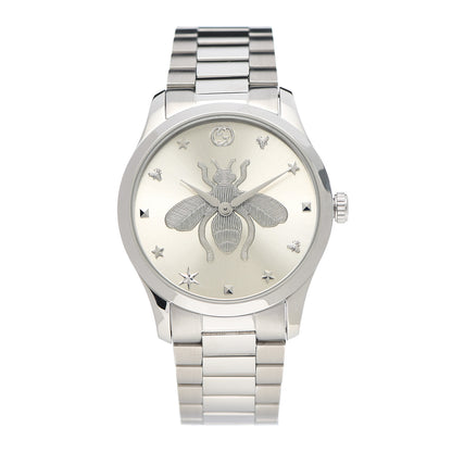 Gucci Stainless Steel 38mm G-Timeless Bee Quartz Watch 1 of 6