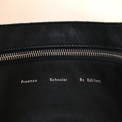 Proenza Schouler Grained Calfskin Large Tie Dye Tote Black White 7 of 10