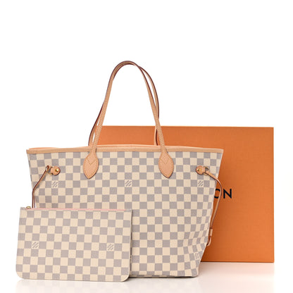 Louis Vuitton Damier Azur Neo Neverfull MM Rose Ballerine 12 of 12