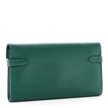 Hermes Epsom Kelly Longue Wallet Malachite 3 of 8