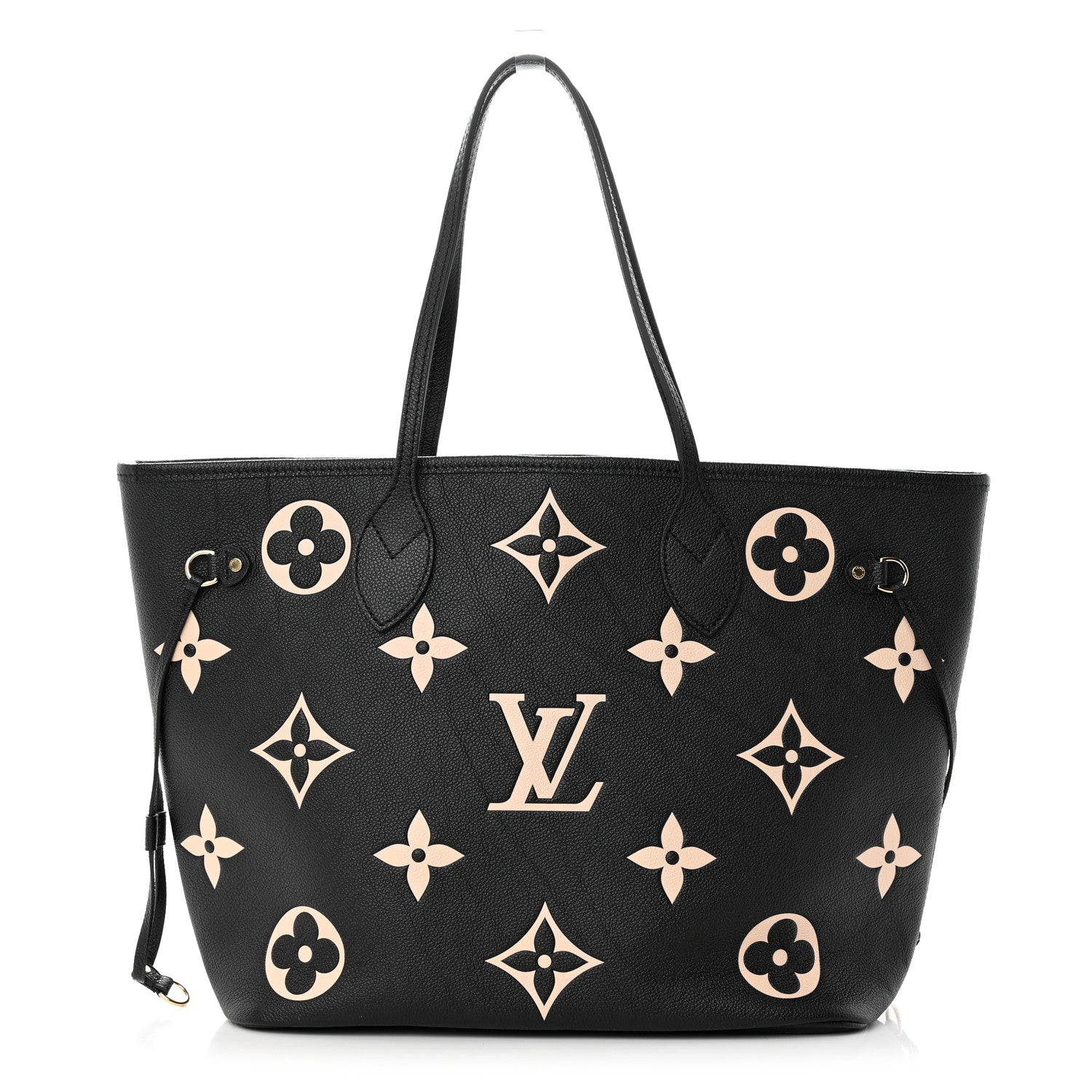 Louis Vuitton Empreinte Monogram Giant Neverfull MM Black Beige 3 of 14