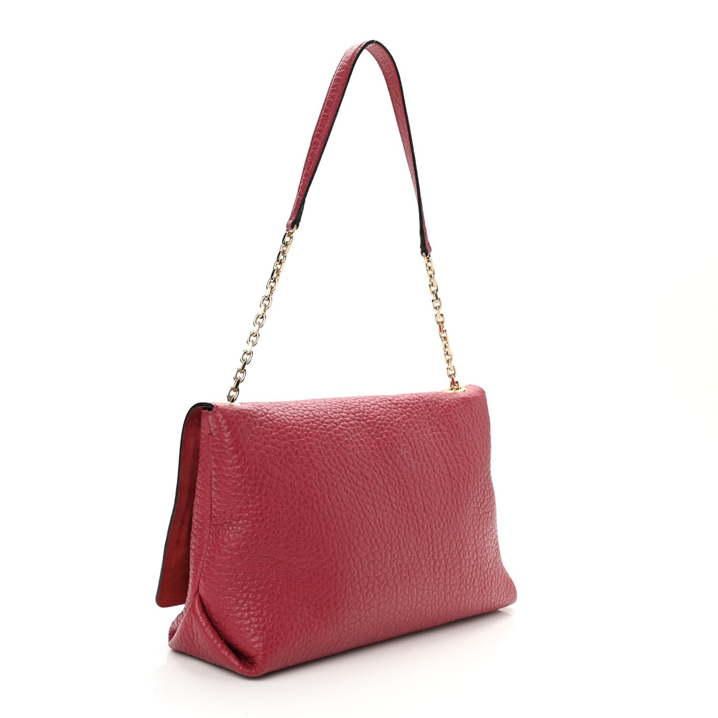 Signature Grain Large Mildenhall Shoulder Bag Red