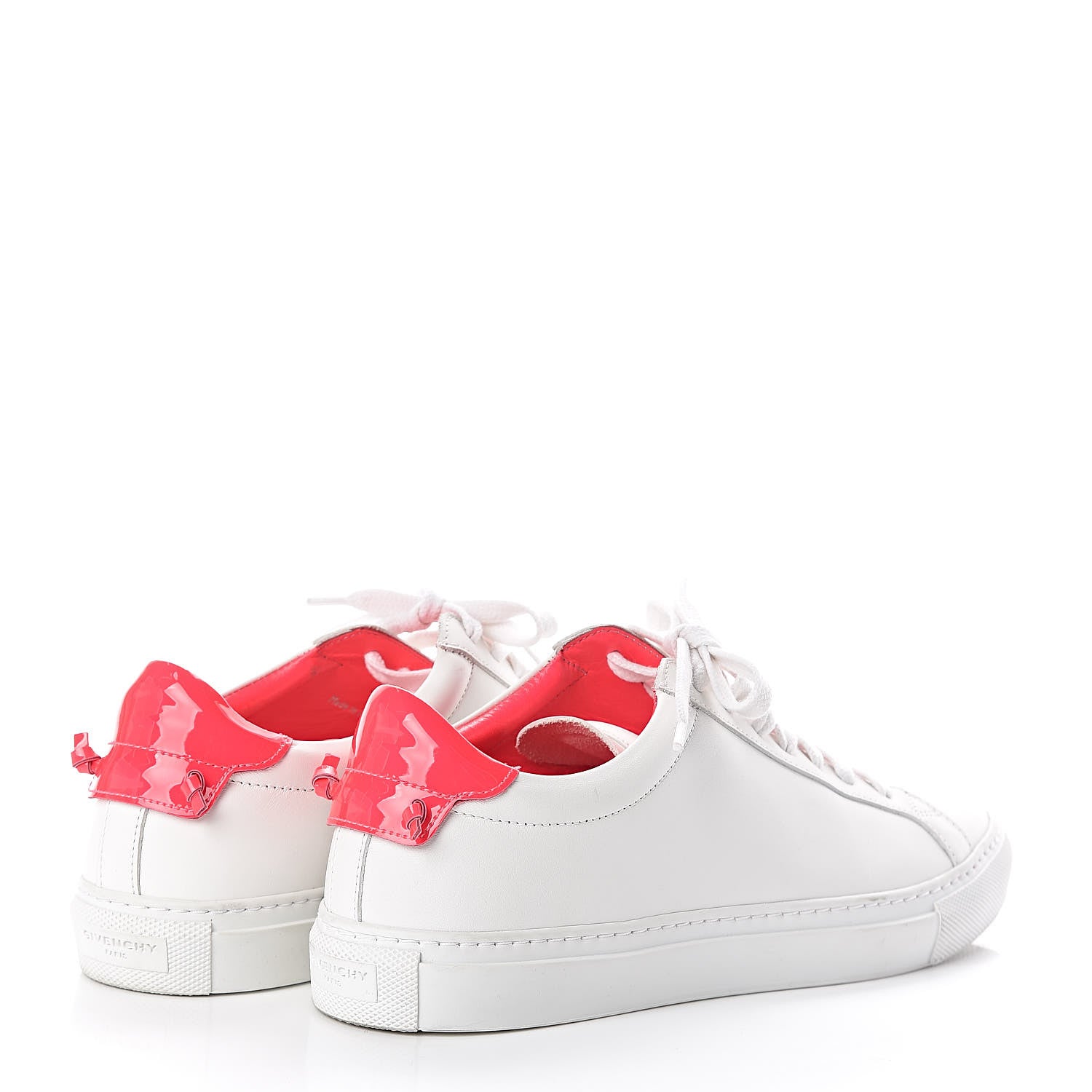 Givenchy Calfskin Patent Womens Urban Street Sneakers 38.5 White Neon Pink 4 of 7