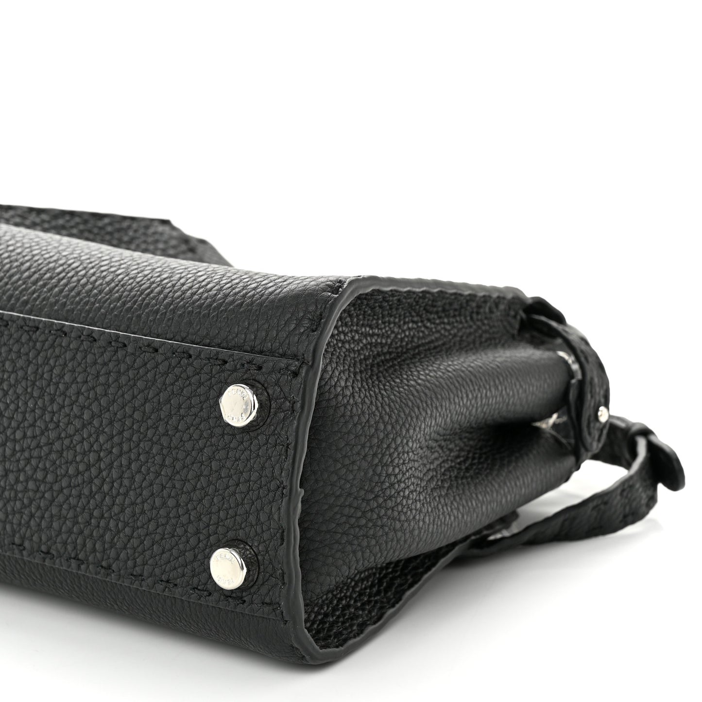Cuoio Romano Selleria Bi-Color Mini Peekaboo Iconic Satchel Black Mou