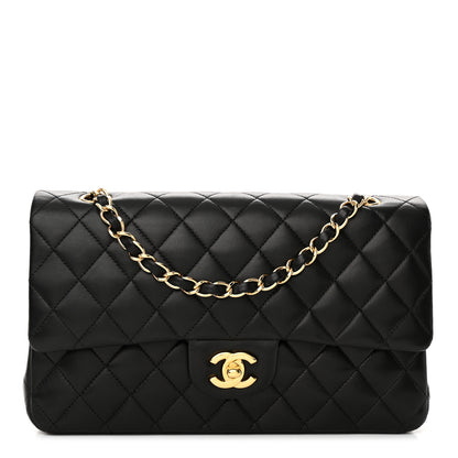 Chanel Lambskin Quilted Medium Double Flap Black 1 of 14