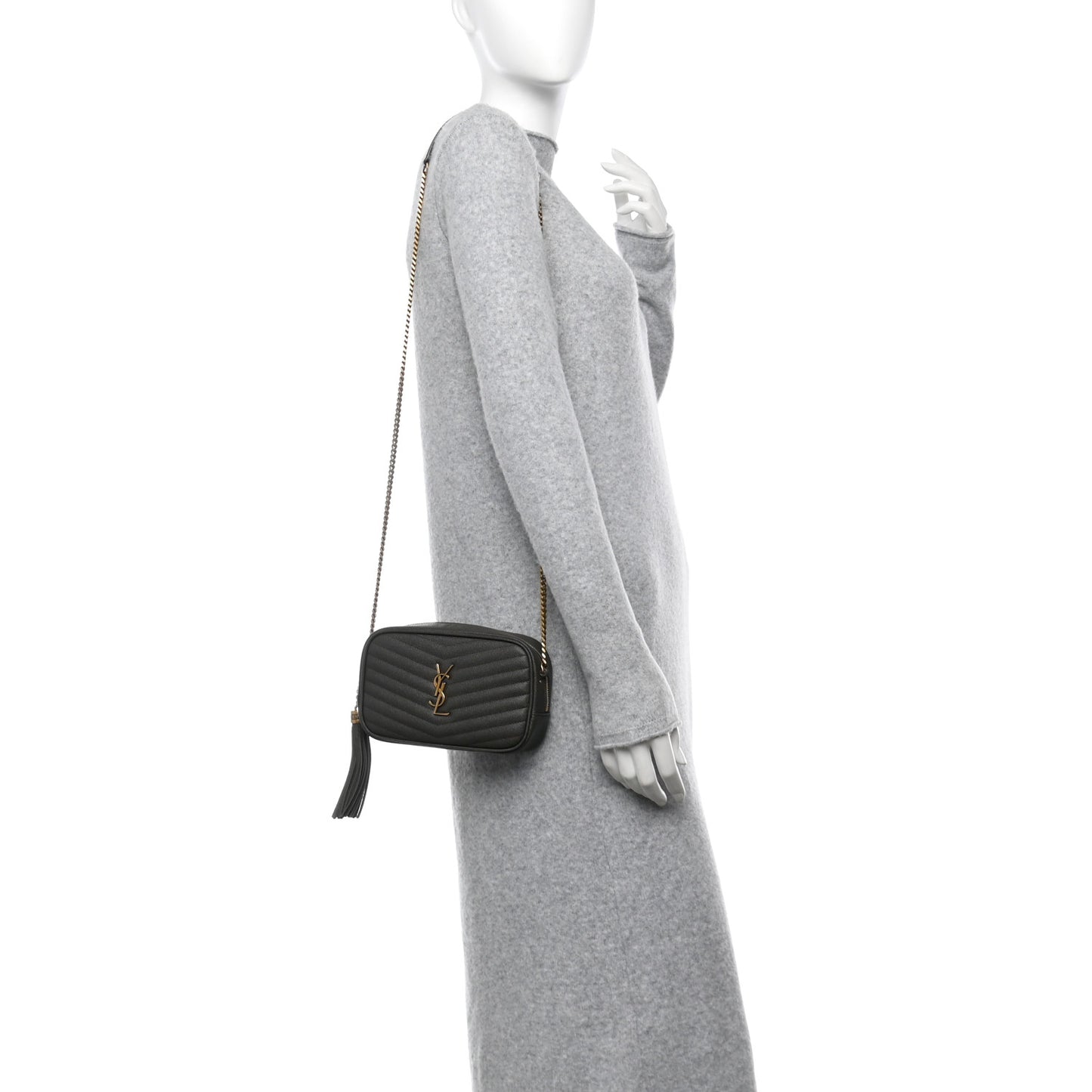 Grain De Poudre Matelasse Monogram Mini Lou Camera Bag Pebble