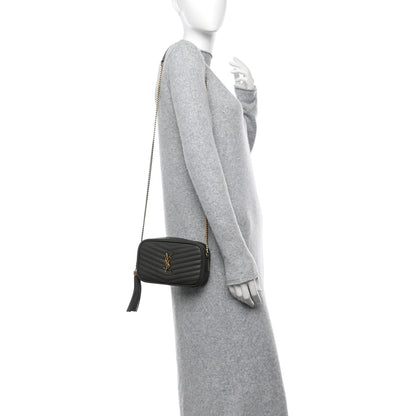 Saint Laurent Grain De Poudre Matelasse Monogram Mini Lou Camera Bag Pebble 2 of 10
