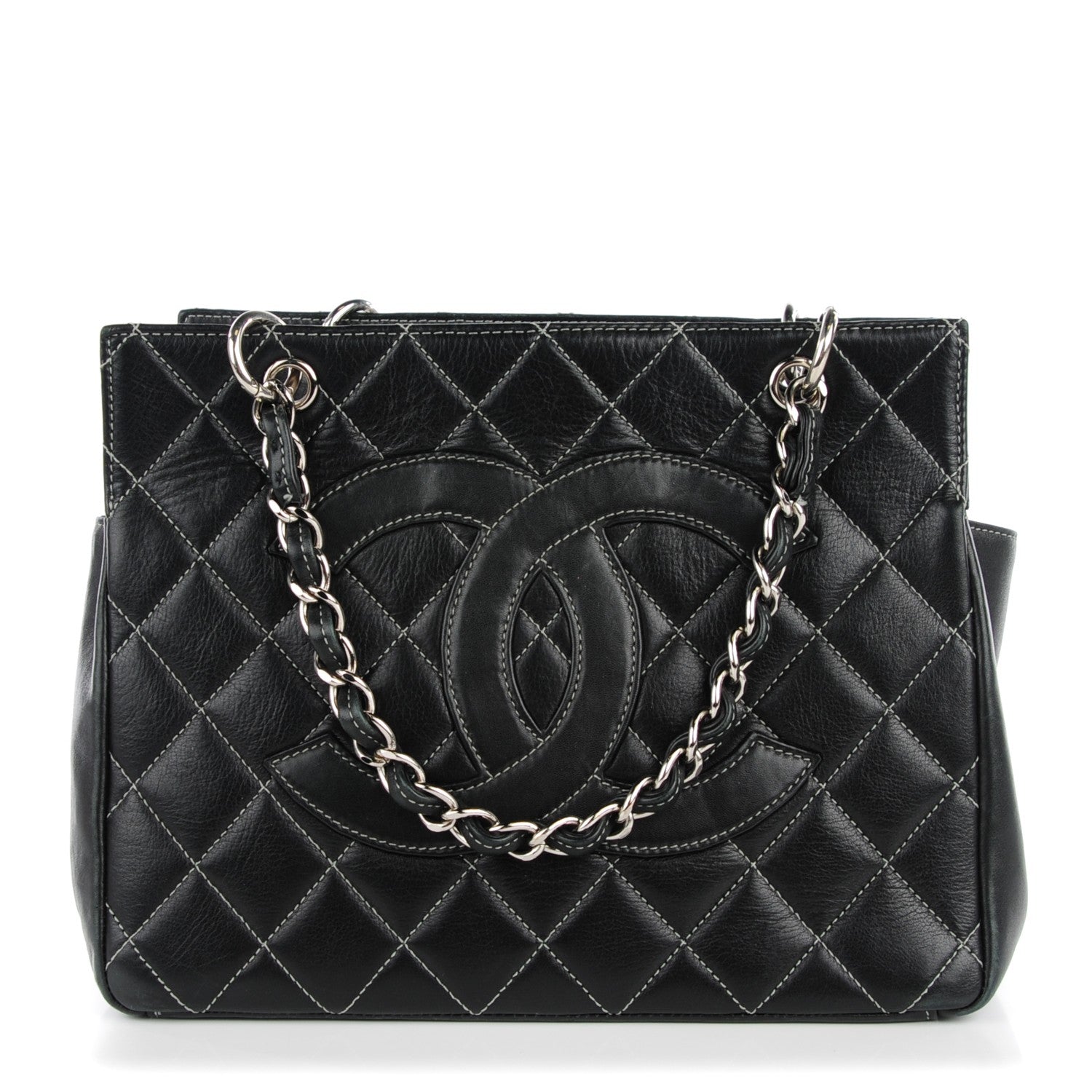 Chanel Lambskin Quilted Petit Timeless Tote PTT Black 1 of 10