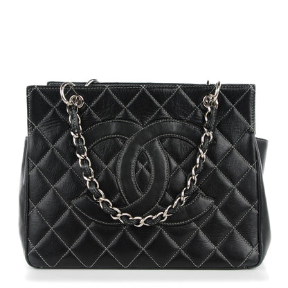 Chanel Lambskin Quilted Petit Timeless Tote PTT Black 1 of 10