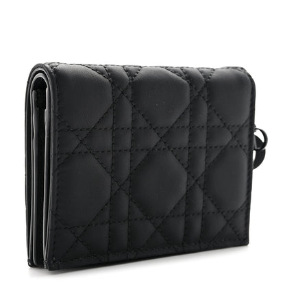 Christian Dior Ultra Matte Calfskin Small Lady Dior Flap Card Holder Black 3 of 7