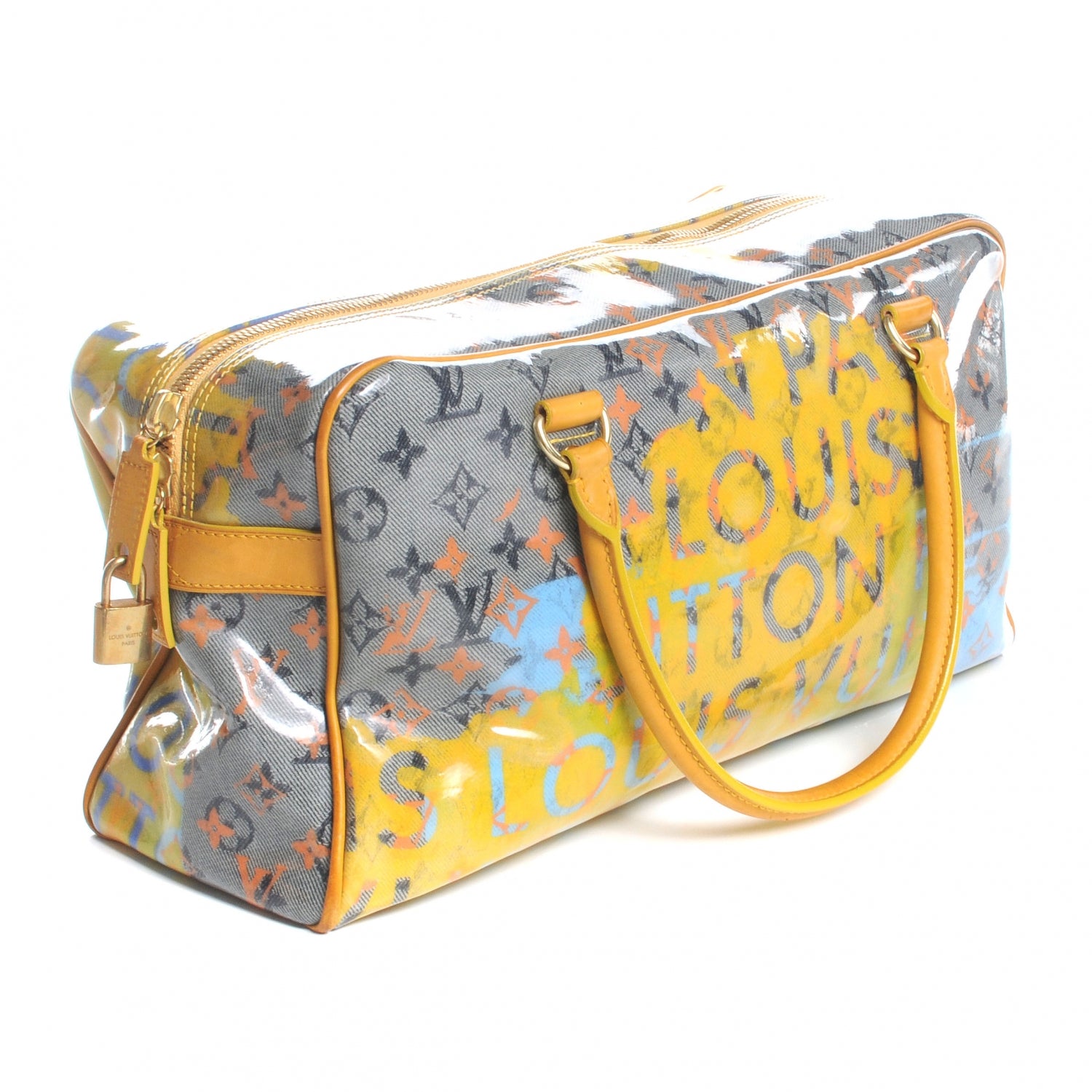 Louis Vuitton Monogram Pulp Defile Weekender PM Yellow 3 of 8