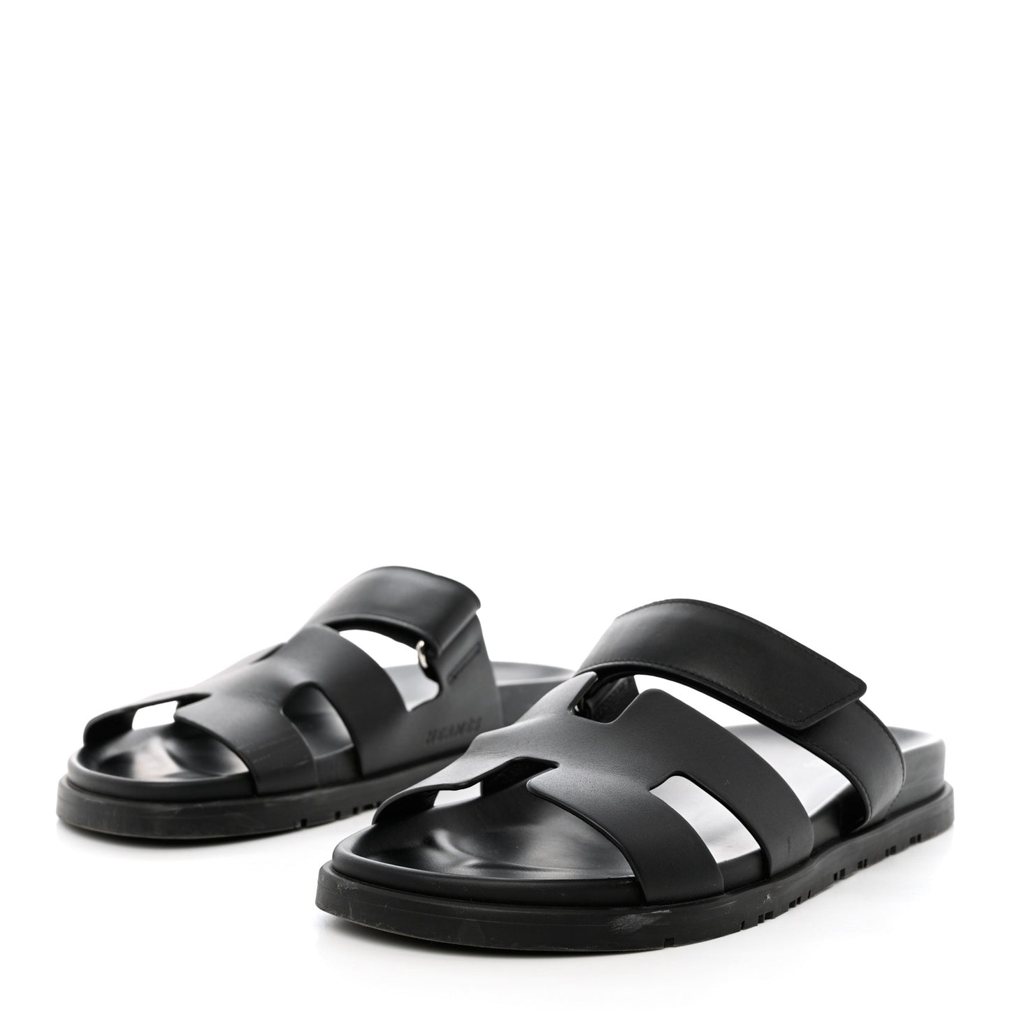 Calfskin Womens Chypre Sandals 39.5 Black