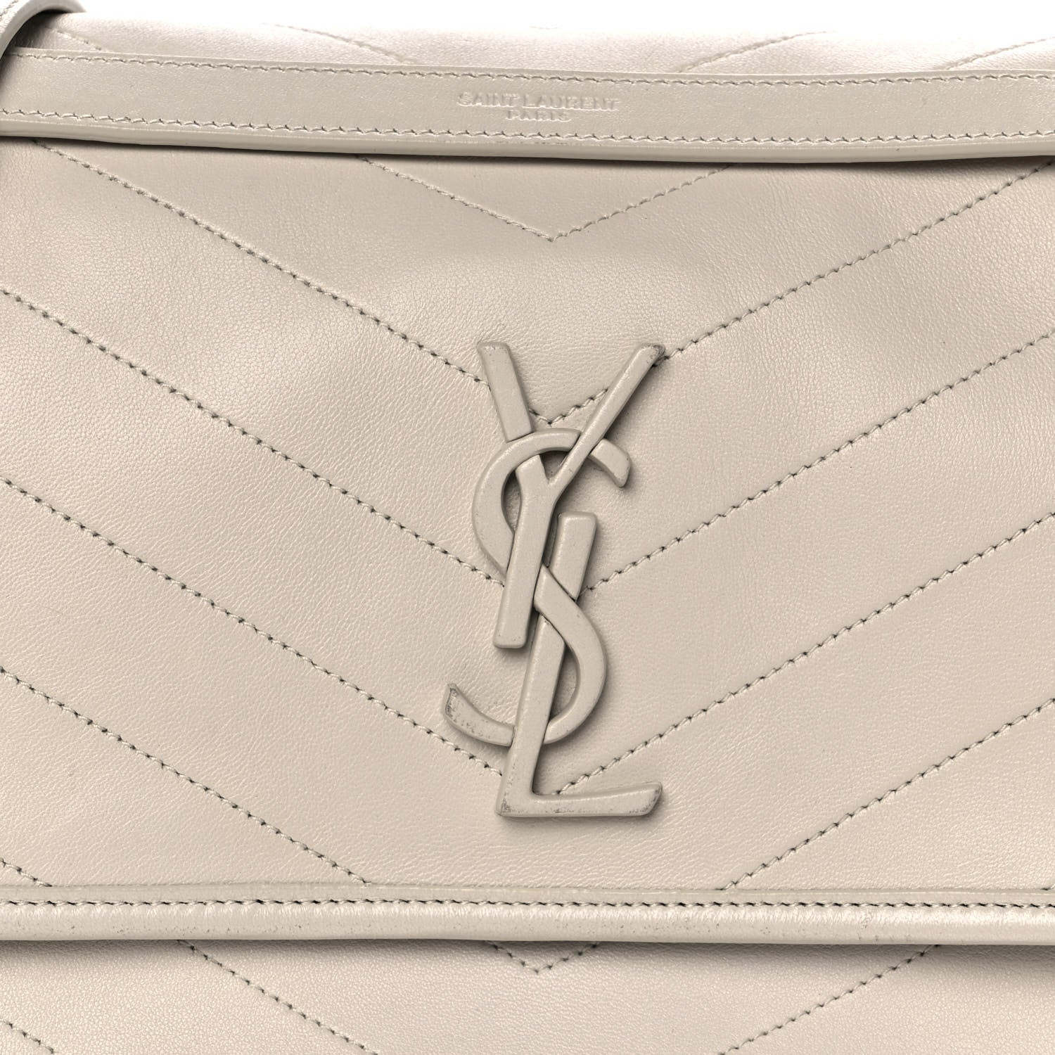 Saint Laurent Lambskin Matelasse Monogram Medium Niki Chain Satchel Nude Powder 9 of 13