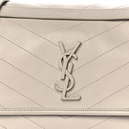 Saint Laurent Lambskin Matelasse Monogram Medium Niki Chain Satchel Nude Powder 9 of 13
