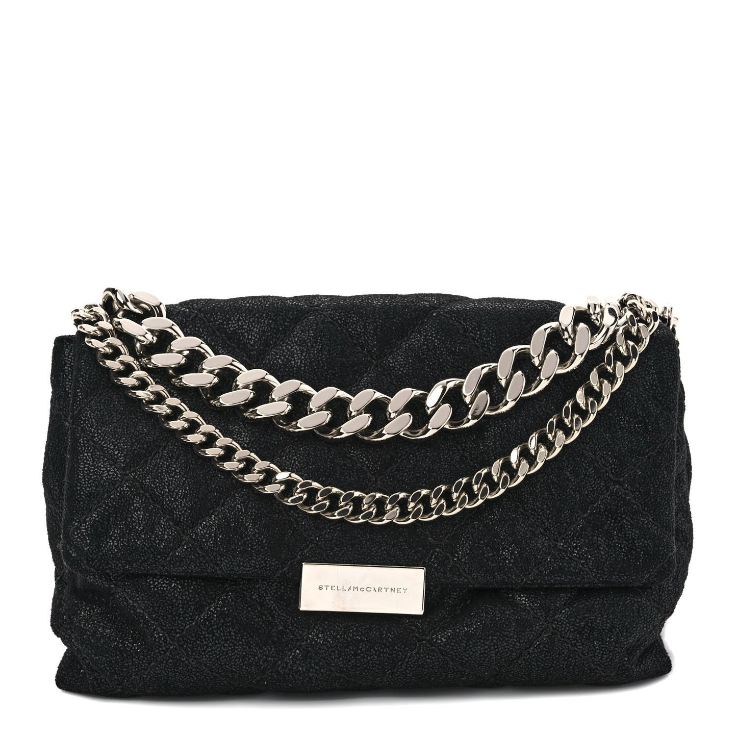 Shaggy Deer Quilted Small Beckett Chain Shoulder Bag Black