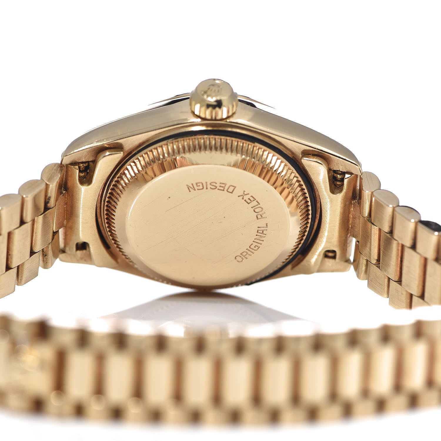 Rolex 18K Yellow Gold 26mm Datejust President Watch Black 69178 5 of 8