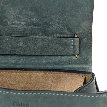 Chloe Suede Smooth Calfskin Mini Drew Shoulder Bag Cloudy Blue 10 of 14
