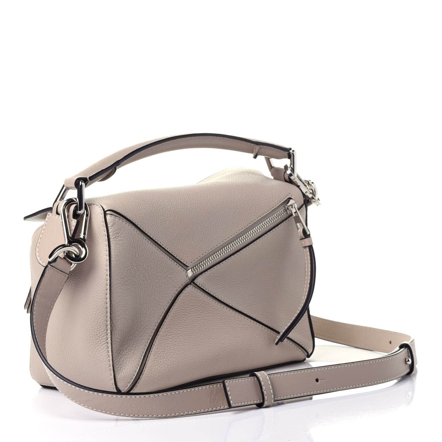 Loewe Calfskin Small Puzzle Bag Light Oat 2 of 9