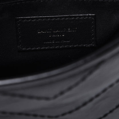Saint Laurent Crinkled Calfskin Matelasse Monogram Niki Chain Wallet Black 6 of 10