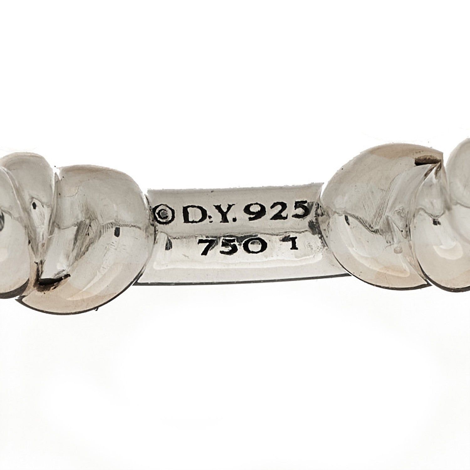 David Yurman Sterling Silver 18K Yellow Gold Diamond Petite Helena Wrap Ring 53 6.25 4 of 4