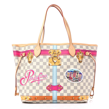 Louis Vuitton Damier Azur Summer Trunks Portofino Neo Neverfull MM 3 of 9