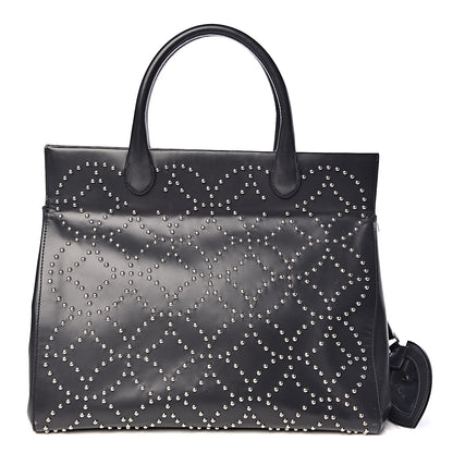 Alaia Calfskin Arabesque Studded Clous Tote Dark Grey 1 of 12