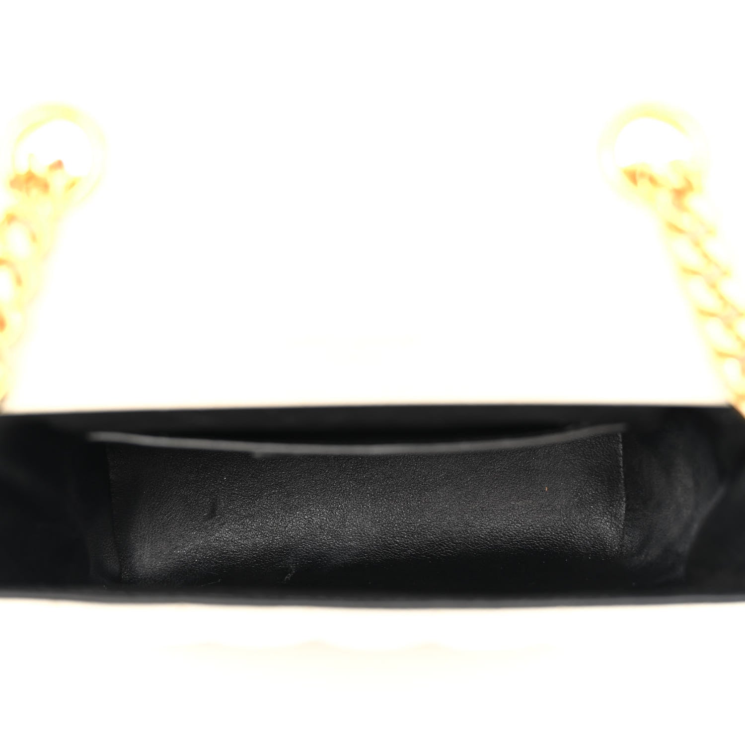 Saint Laurent Grain De Poudre Matelasse Monogram Small Vicky Chain Bag White 5 of 12