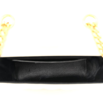 Saint Laurent Grain De Poudre Matelasse Monogram Small Vicky Chain Bag White 5 of 12