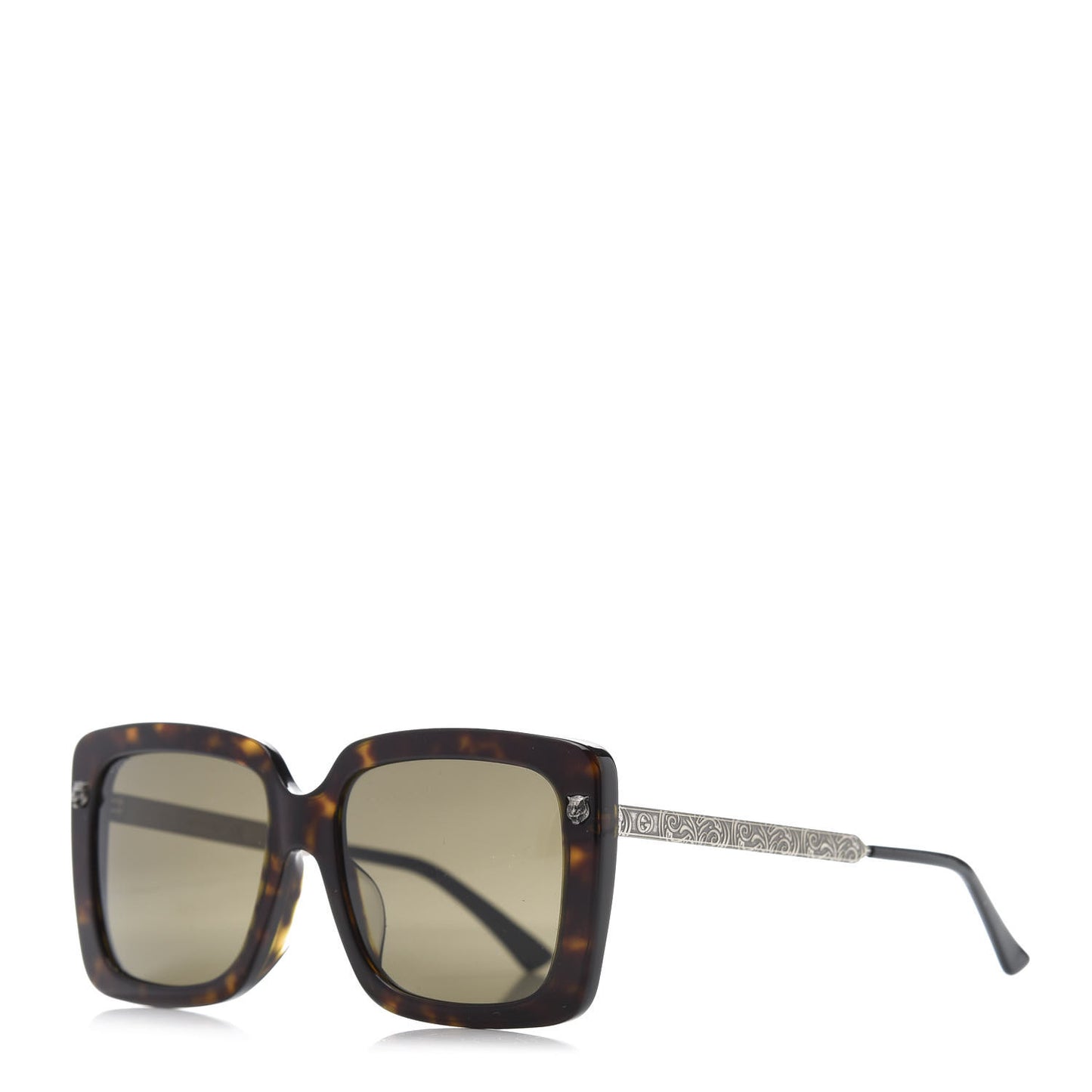 Acetate Squared Frame Sunglasses GG0216SA Tortoise