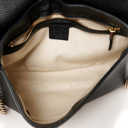 Gucci Pebbled Calfskin Medium Soho Flap Crossbody Black 5 of 11