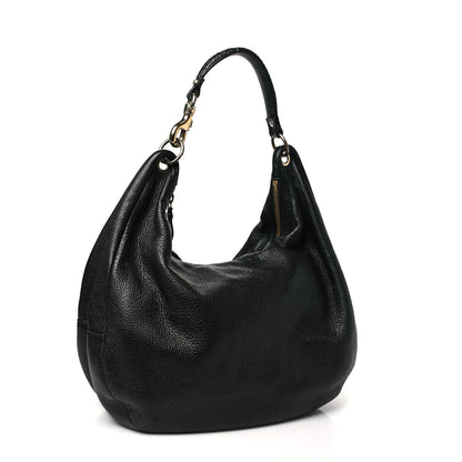Jimmy Choo Deerskin Snakeskin Solar Hobo Black 3 of 12