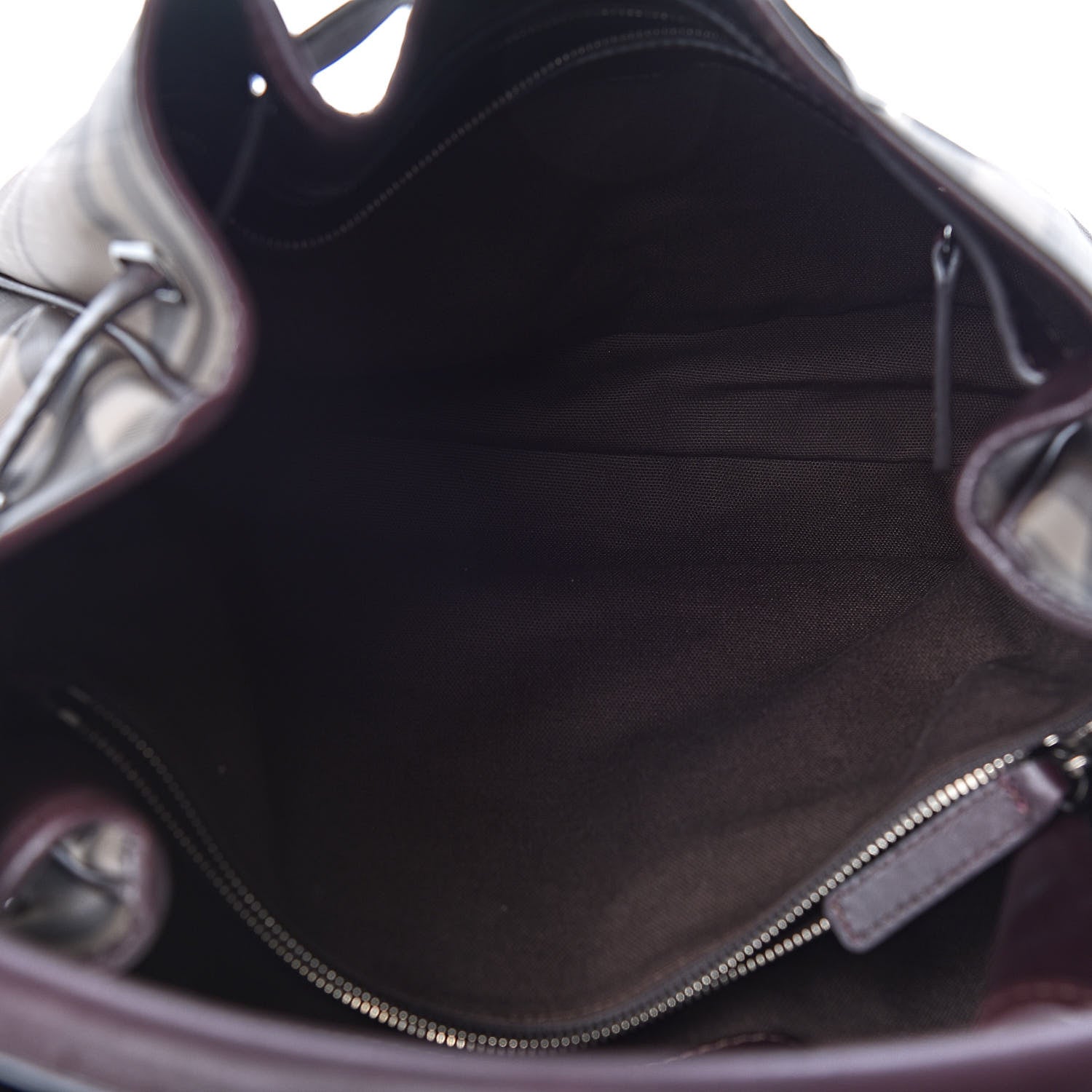 Burberry Smoked Check Medium Walden Belted Hobo Plum 6 of 12