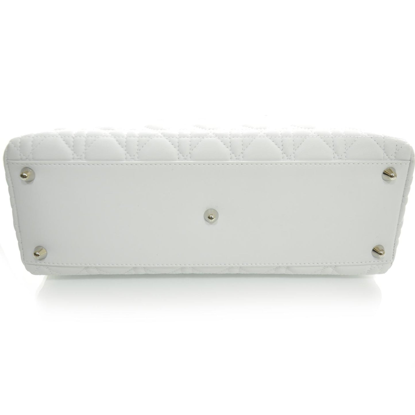 Lambskin Cannage Large Lady Dior White