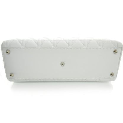Christian Dior Lambskin Cannage Large Lady Dior White 4 of 8