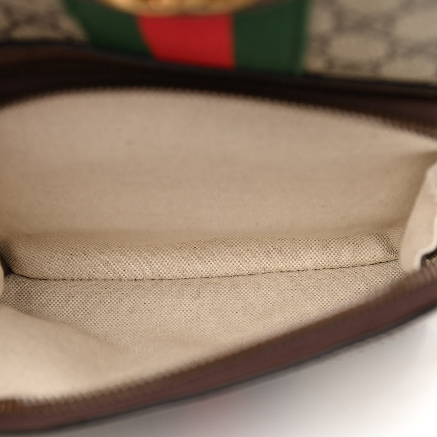 GG Supreme Monogram Calfskin Web Small Ophidia Day Backpack Beige Ebony New Acero