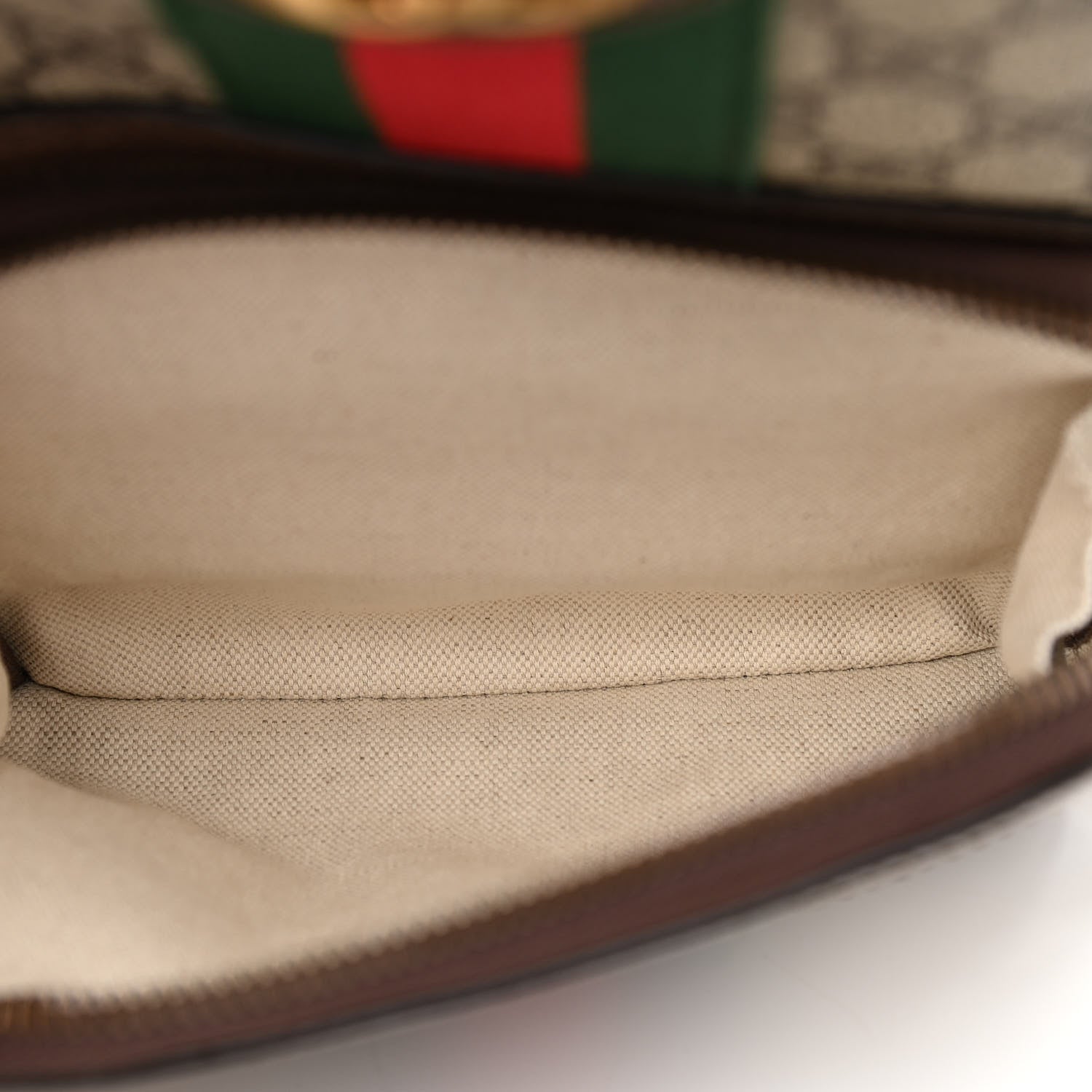 Gucci GG Supreme Monogram Calfskin Web Small Ophidia Day Backpack Beige Ebony New Acero 8 of 11