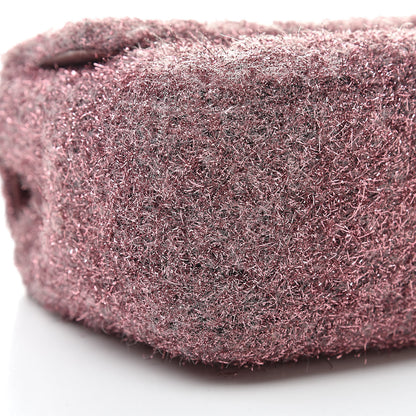 Chanel Lurex Knit Medium Pluto Glitter Flap Pink 9 of 12