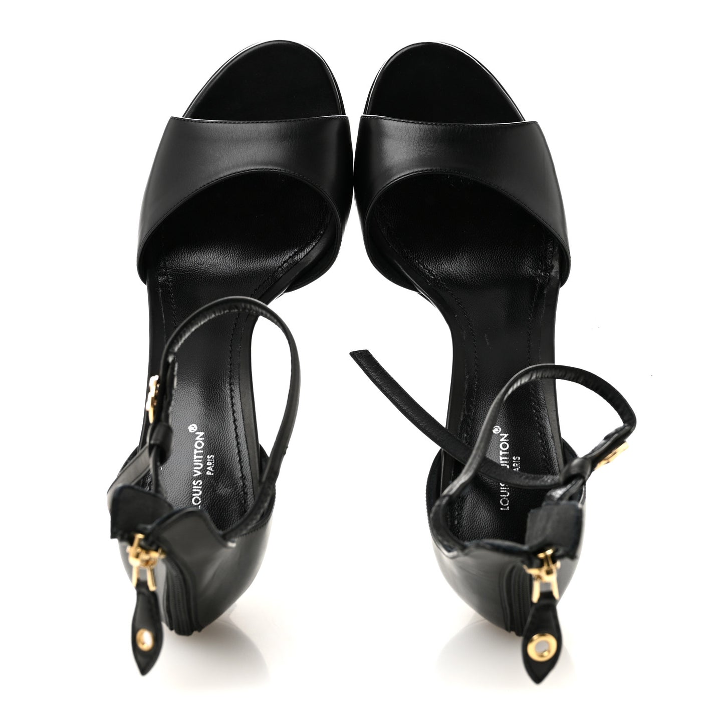 Calfskin Platform Sandals 41 Black