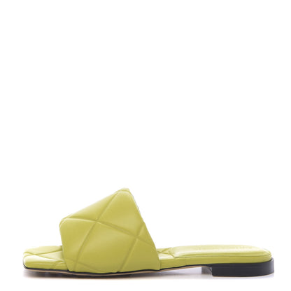 Bottega Veneta Nappa Quilted Rubber Lido Flat Sandals 36 Kiwi 1 of 7