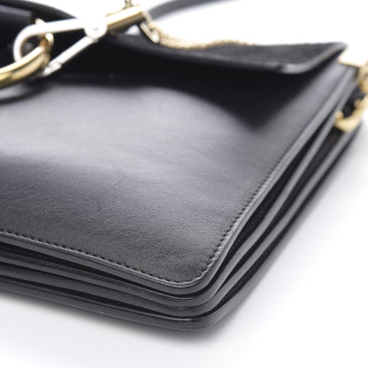 Chloe Suede Calfskin Medium Faye Shoulder Bag Black 9 of 13