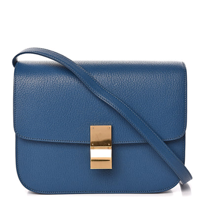 Celine Goatskin Medium Classic Box Flap Bag Deepsea 1 of 10